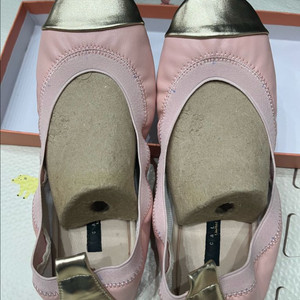 꺌랑 LIMITED 핑크 양말 플랫슈즈 240