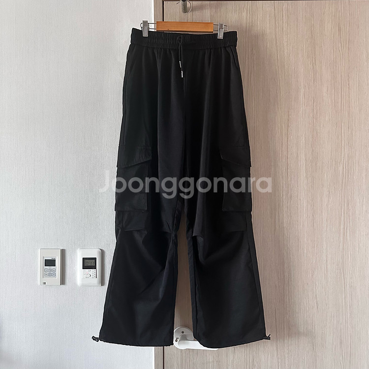 셔링카고 조거일자 투웨이팬츠 블랙--0