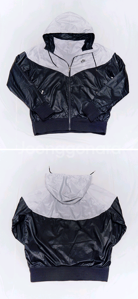 나이키 NSW 윈드러너 우븐 라인드 후드집업 자켓 검회 (L / 100)--1