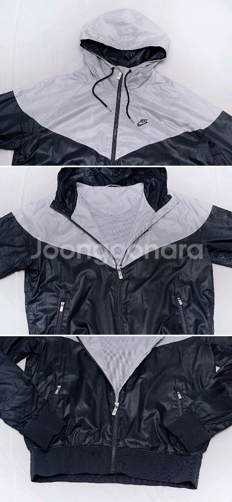나이키 NSW 윈드러너 우븐 라인드 후드집업 자켓 검회 (L / 100)--3