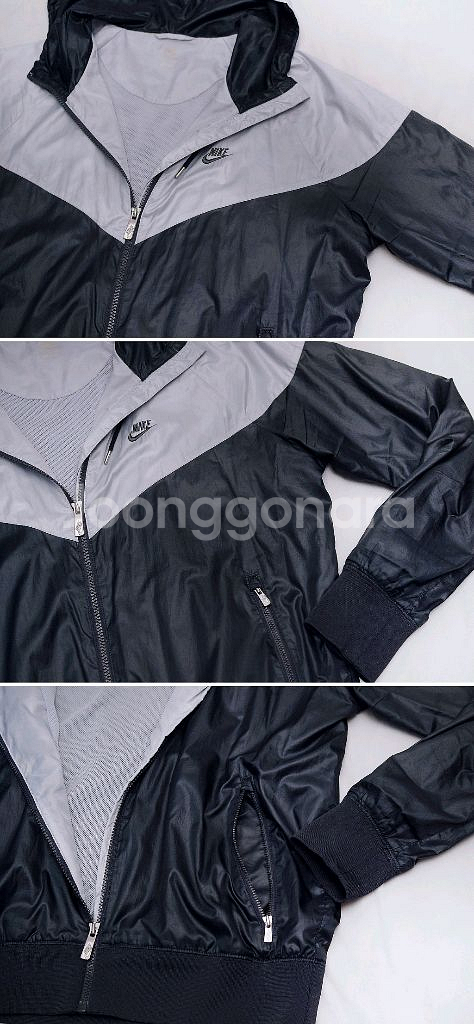 나이키 NSW 윈드러너 우븐 라인드 후드집업 자켓 검회 (L / 100)--5