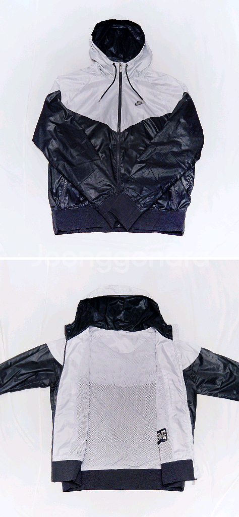 나이키 NSW 윈드러너 우븐 라인드 후드집업 자켓 검회 (L / 100)--2