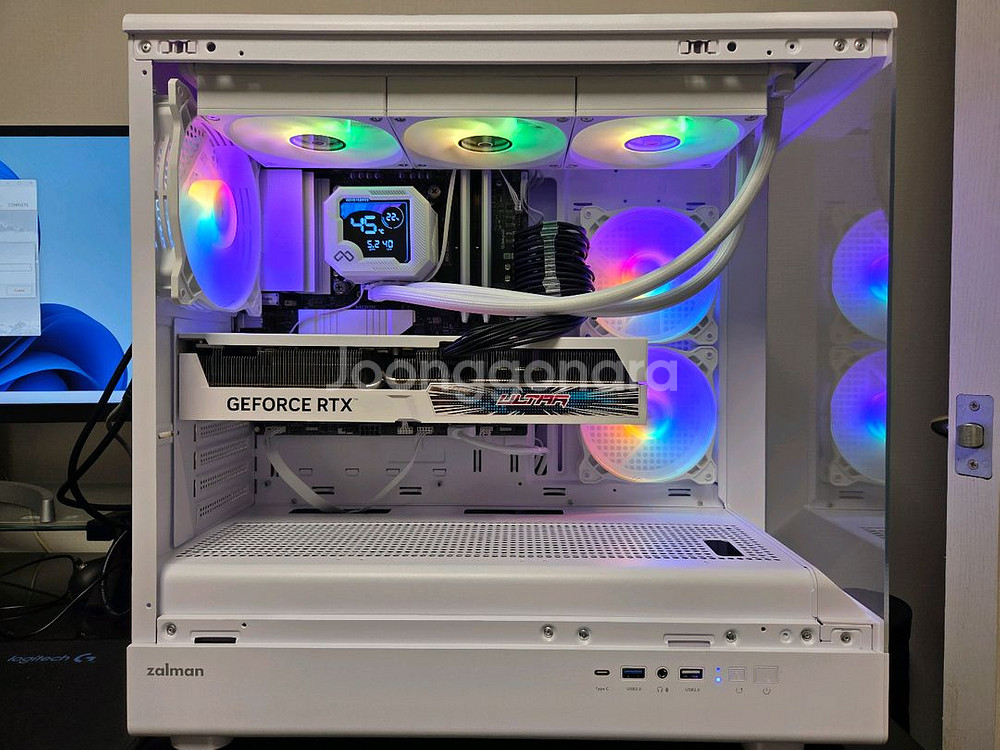 9800x3d, b850m wifi, rtx4080 super 화이트PC--0