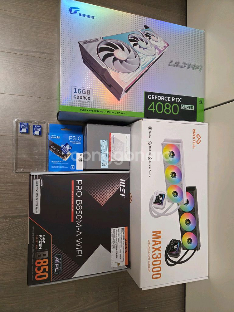 9800x3d, b850m wifi, rtx4080 super 화이트PC--1