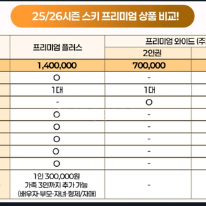 2526 하이원 프리미엄 플러스 스키 시즌권