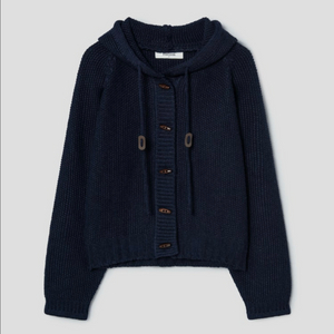 8세컨즈 니트 후드 가디건