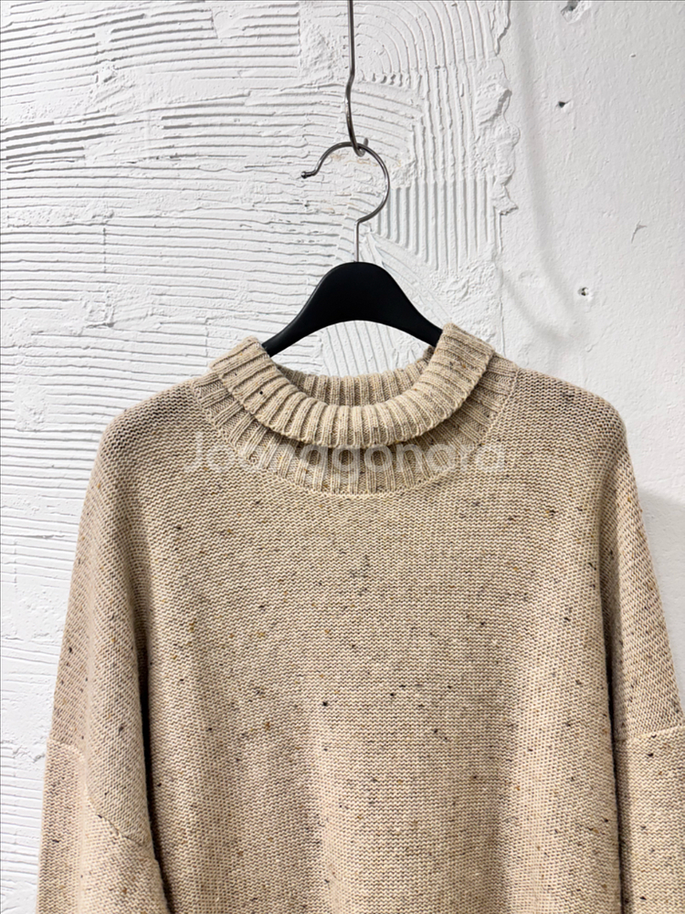 코스 터틀넥 니트 롱원피스--1