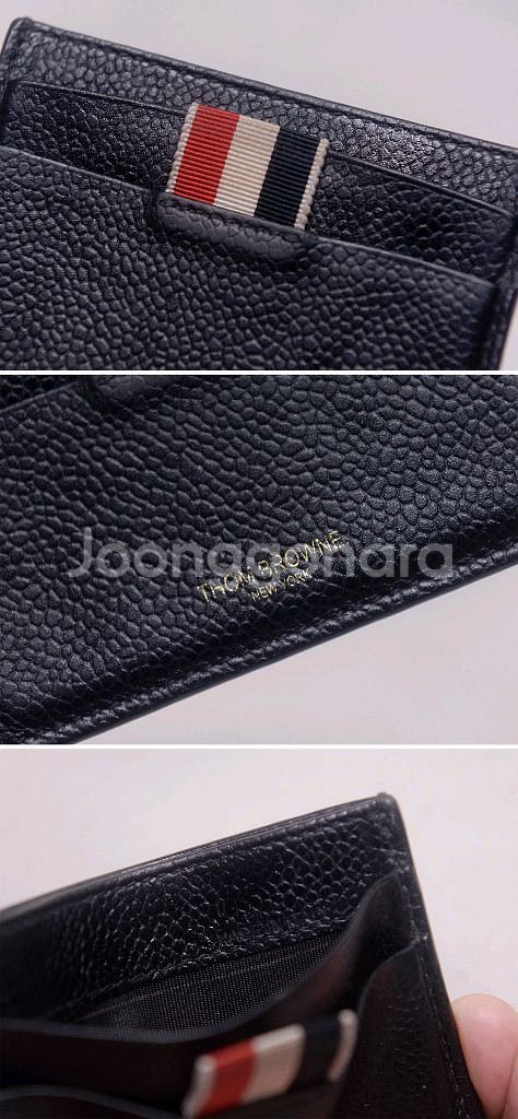 톰브라운 RWB 탭 그레인 페블레더 2cc 카드지갑--9