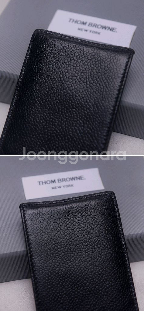 톰브라운 RWB 탭 그레인 페블레더 2cc 카드지갑--8