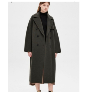 타임 time 캐시미어 핸드메이드 플랩 코트 프리 사이즈 정품