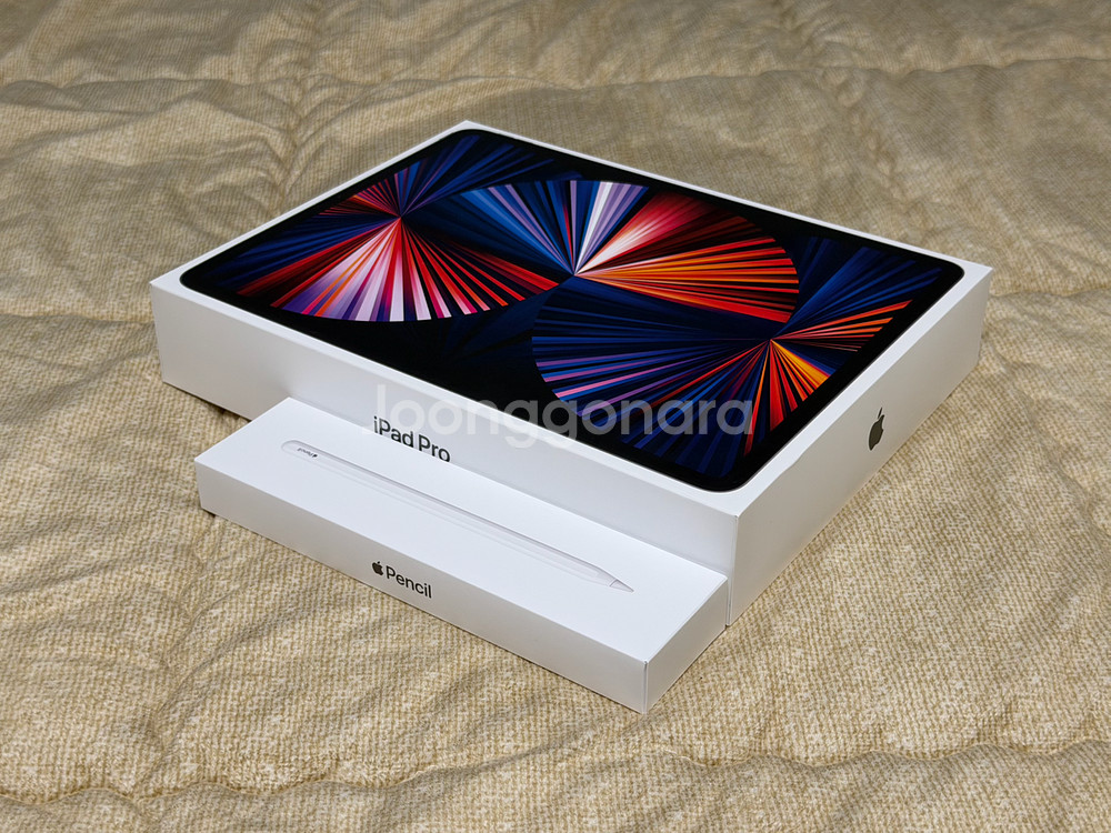 아이패드 프로 12.9 5세대 M1 풀박스 애플펜슬포함--0