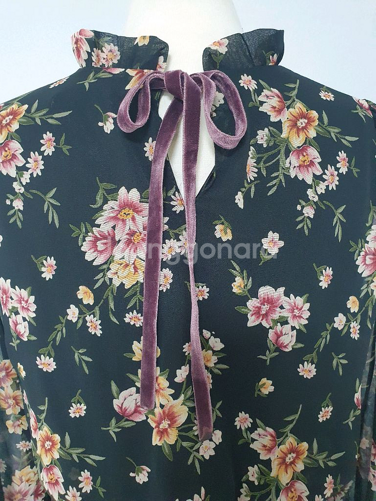 (상태좋음)쉬폰롱원피스 프리사이즈--2