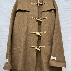 스튜디오 톰보이 베이지 울 더블코트 남녀공용