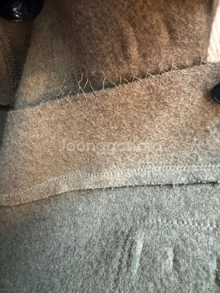 스튜디오 톰보이 베이지 울 더블코트 남녀공용--3