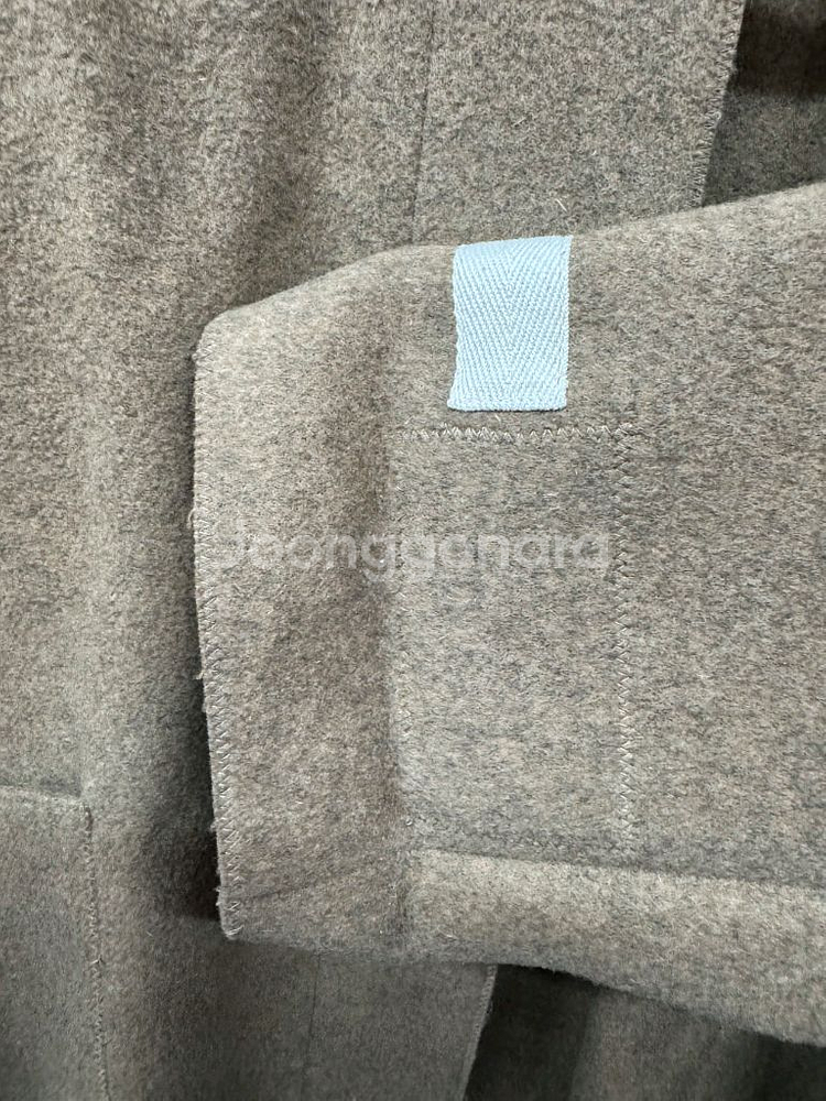 스튜디오 톰보이 베이지 울 더블코트 남녀공용--2