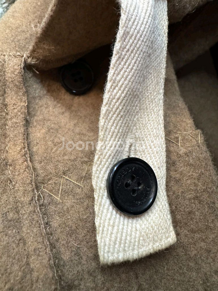 스튜디오 톰보이 베이지 울 더블코트 남녀공용--4