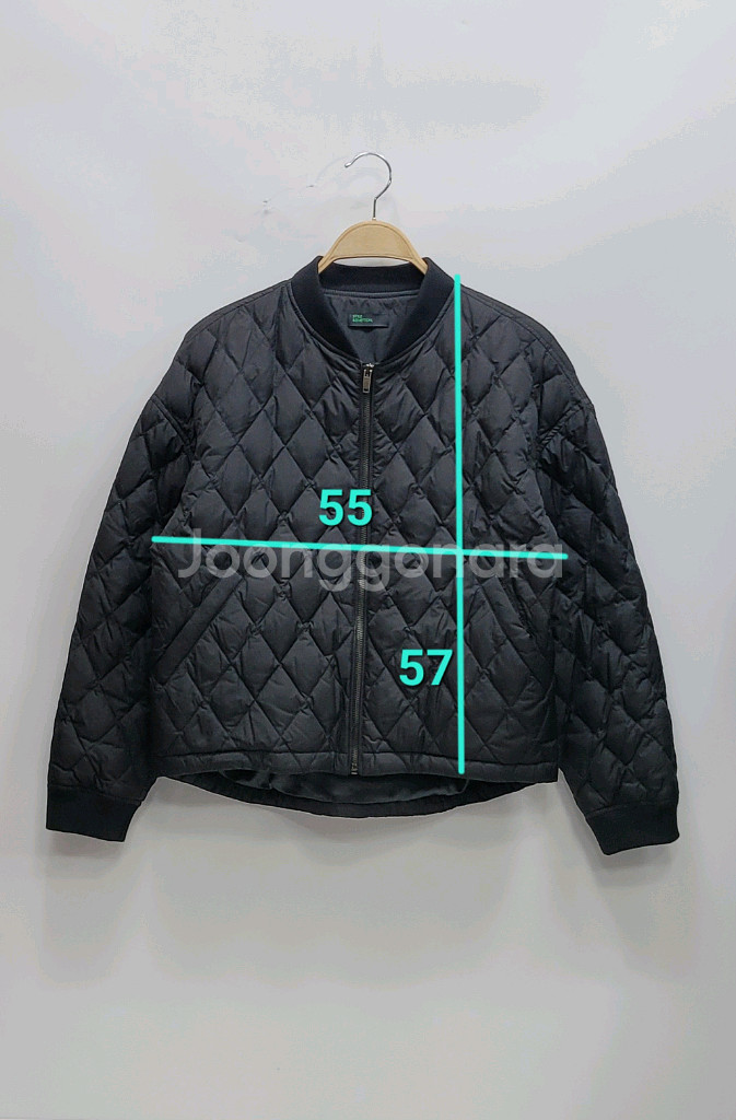 BENETTON 22FW 덕다운 퀼팅 숏패딩 점퍼 85--9
