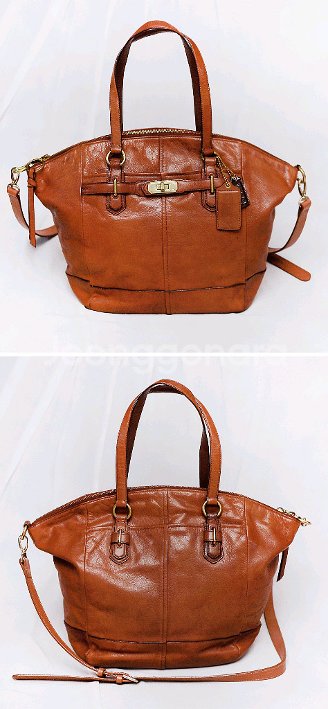 코치 에머슨 딥브라운 첼시레더 토트.숄더백 브리프케이스--1