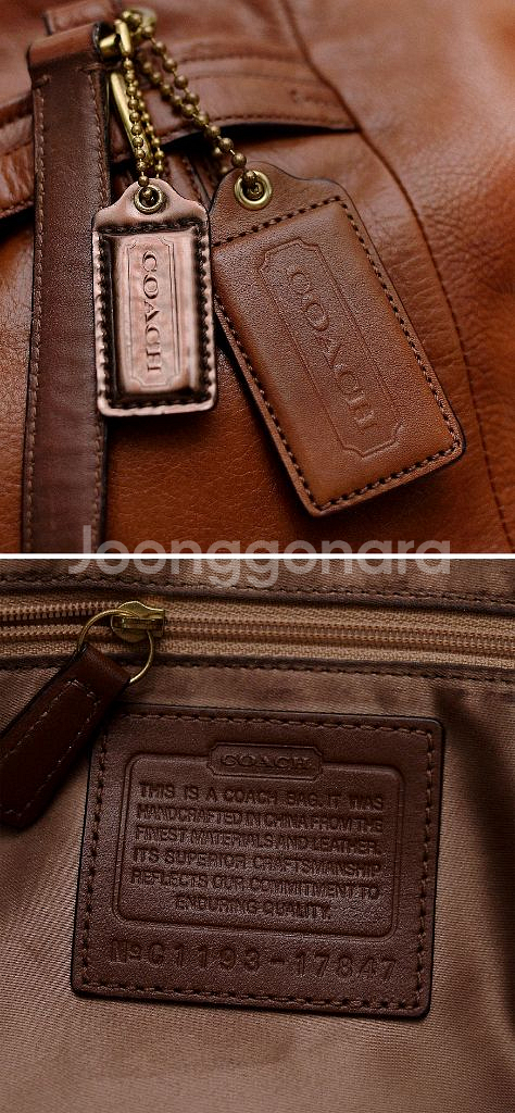 코치 에머슨 딥브라운 첼시레더 토트.숄더백 브리프케이스--9