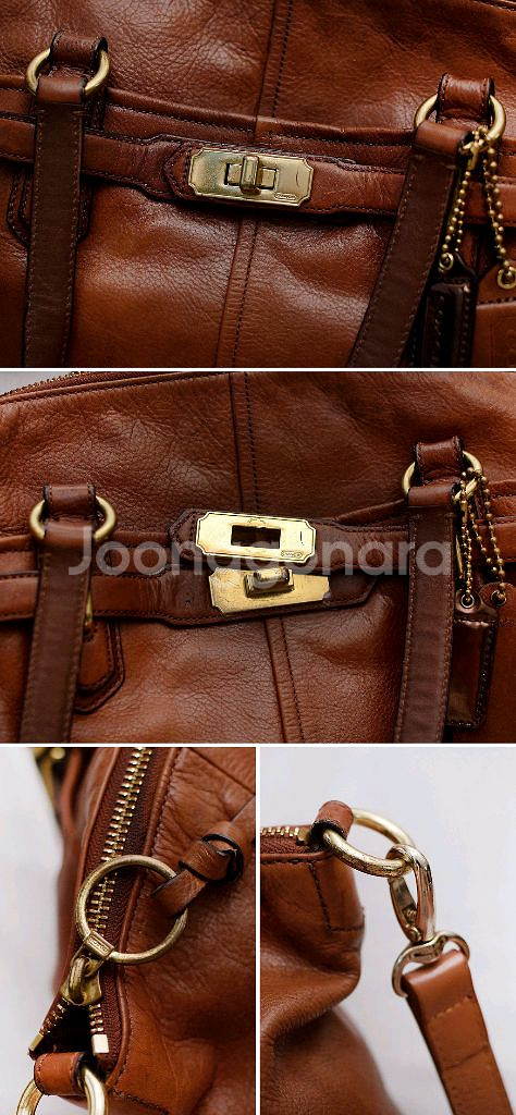 코치 에머슨 딥브라운 첼시레더 토트.숄더백 브리프케이스--8