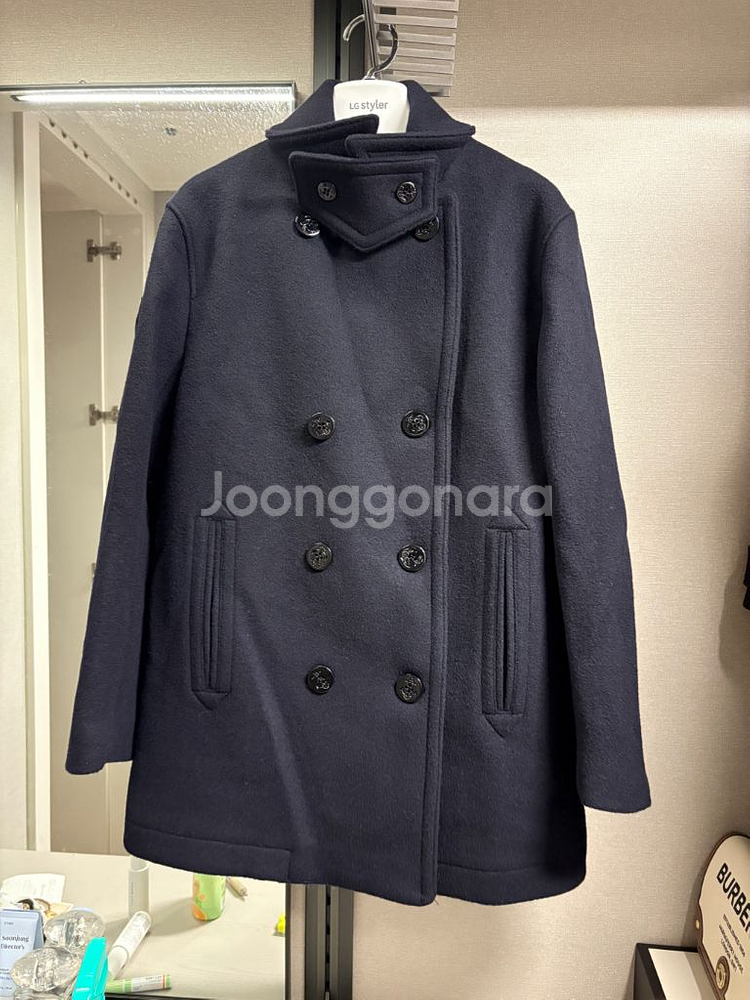 스튜디오 톰보이 네이비 하프코트--1