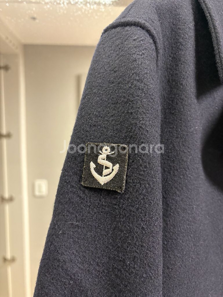 스튜디오 톰보이 네이비 하프코트--6