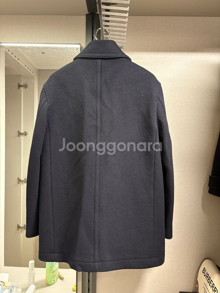 스튜디오 톰보이 네이비 하프코트--3