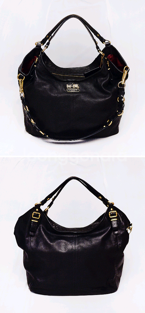 코치 메디슨 소피아 사첼 카프스킨레더 빅토트.숄더백--1