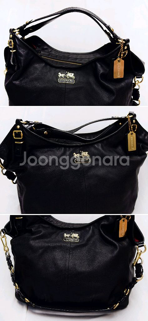 코치 메디슨 소피아 사첼 카프스킨레더 빅토트.숄더백--3