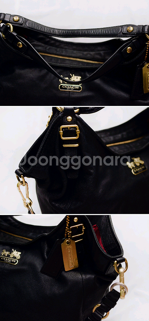 코치 메디슨 소피아 사첼 카프스킨레더 빅토트.숄더백--5