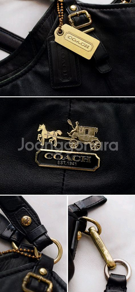 코치 메디슨 소피아 사첼 카프스킨레더 빅토트.숄더백--8