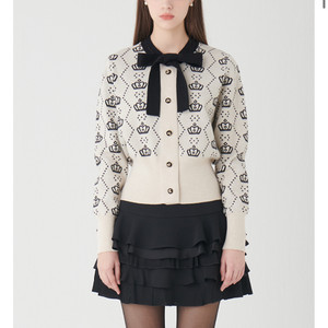 리본 왕관 니트가디건