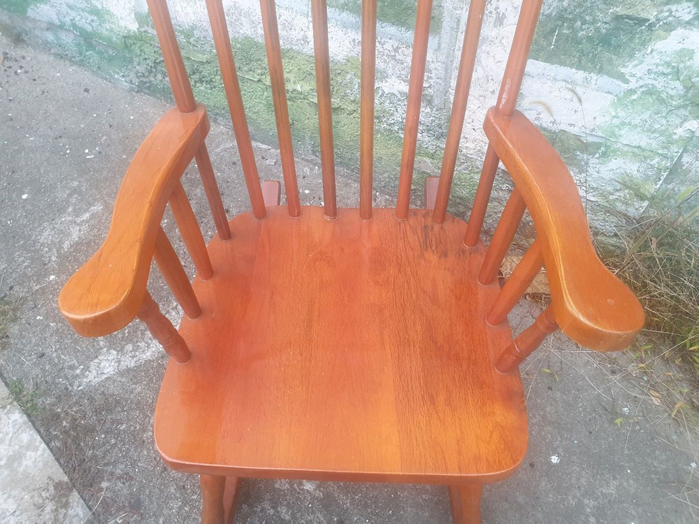 원목 흔들 의자(인천)--2