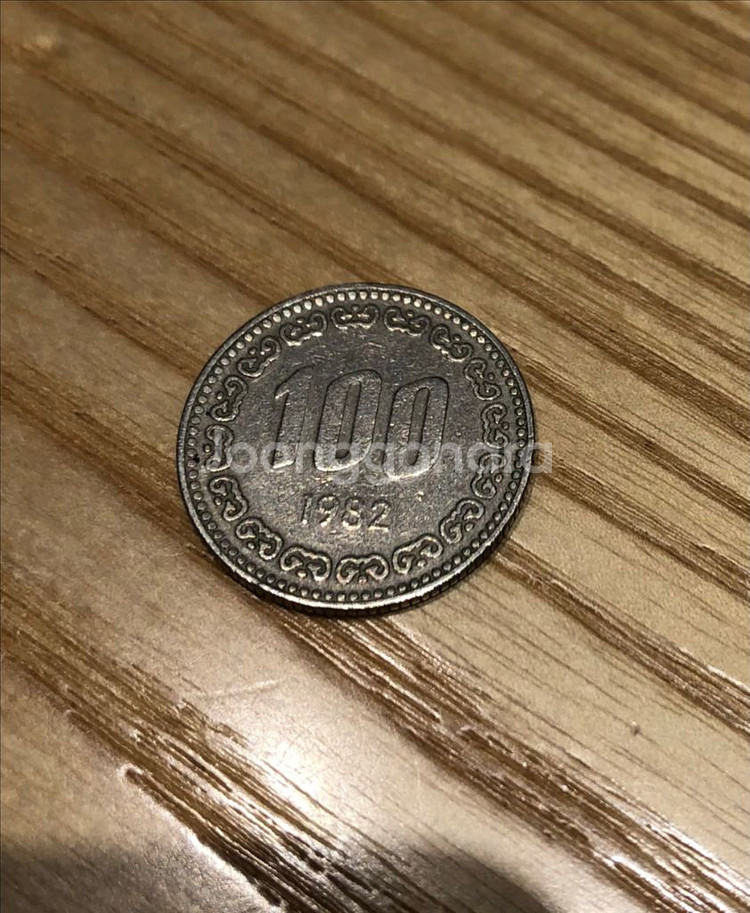 100원 1982년 동전--1