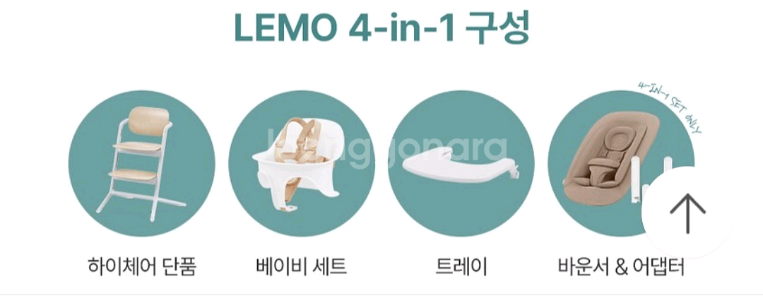 (새상품) 싸이벡스 아기 식탁의자 레모 하이체어 4in1 판매--1