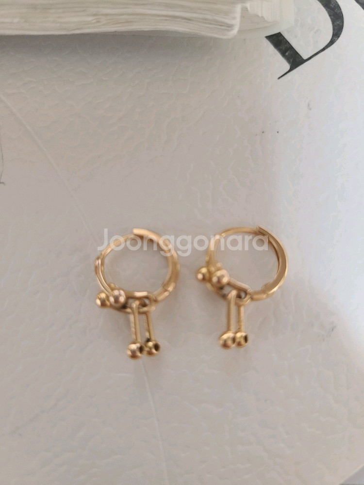 18k 핑크골드 귀걸이--1