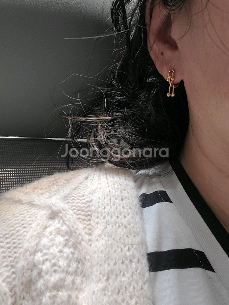 18k 핑크골드 귀걸이--5