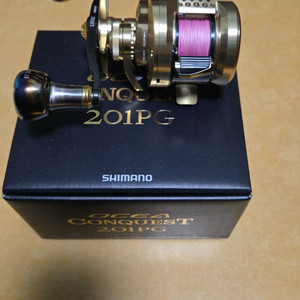 시마노 콘퀘스트 201PG 릴 리브레 핸들 포함