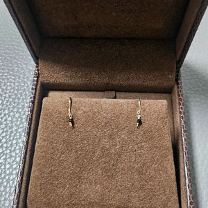 14k 옐로골드 스피넬 드롭 귀걸이 한쌍