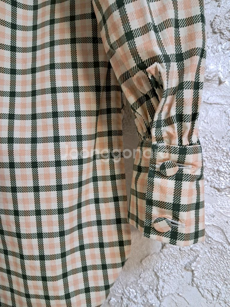 (55)정품 펜디 체크 레이스 셔츠블라우스--5