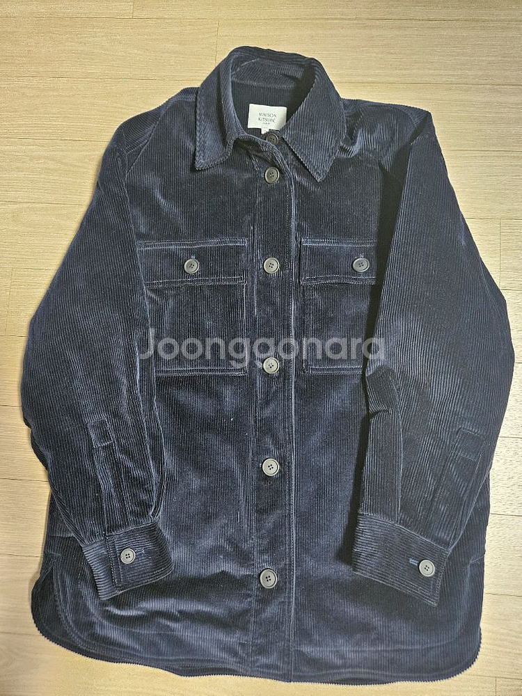 정품 거의새것 메종키츠네 퀼팅 네이비 코듀로이 재킷--0