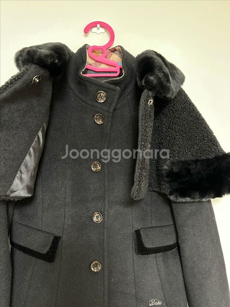 닥스키즈 여아 블랙 코트 150사이즈 케이프--1