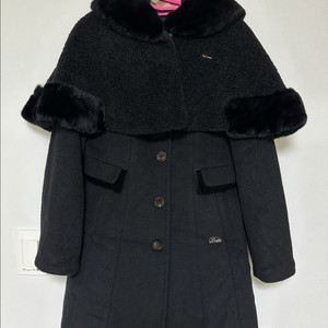 닥스키즈 여아 블랙 코트 150사이즈 케이프