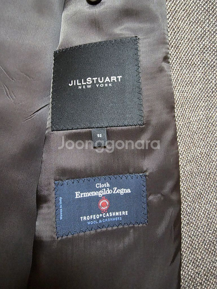 질스튜어트뉴욕 제냐 울 캐시미어 자켓 52 105 다크브라운 정가 129만원 새제품--3