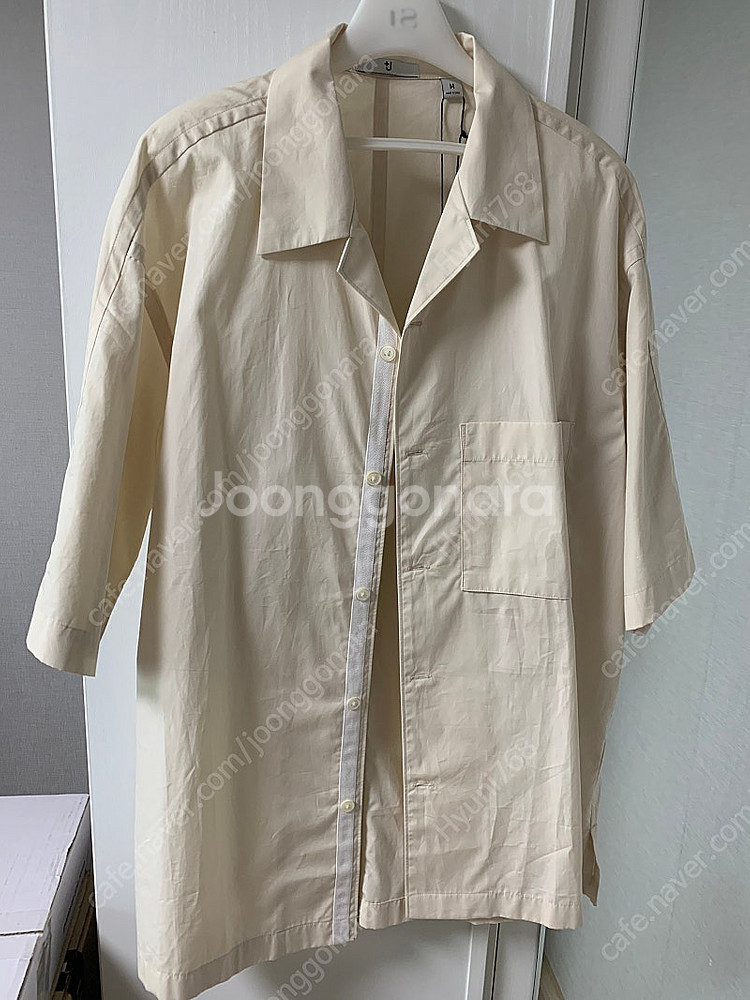 유니클로x질샌더 수피마 오픈카라셔츠내추럴m판매--0