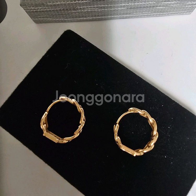 18k핑크골드 귀걸이--5