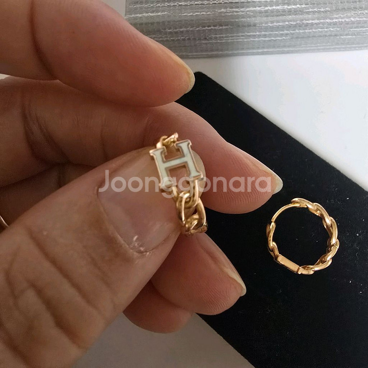 18k핑크골드 귀걸이--1