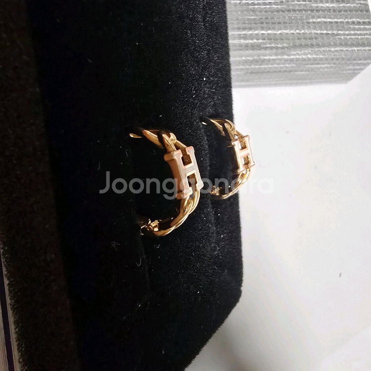 18k핑크골드 귀걸이--4