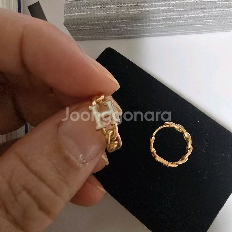 18k핑크골드 귀걸이--2