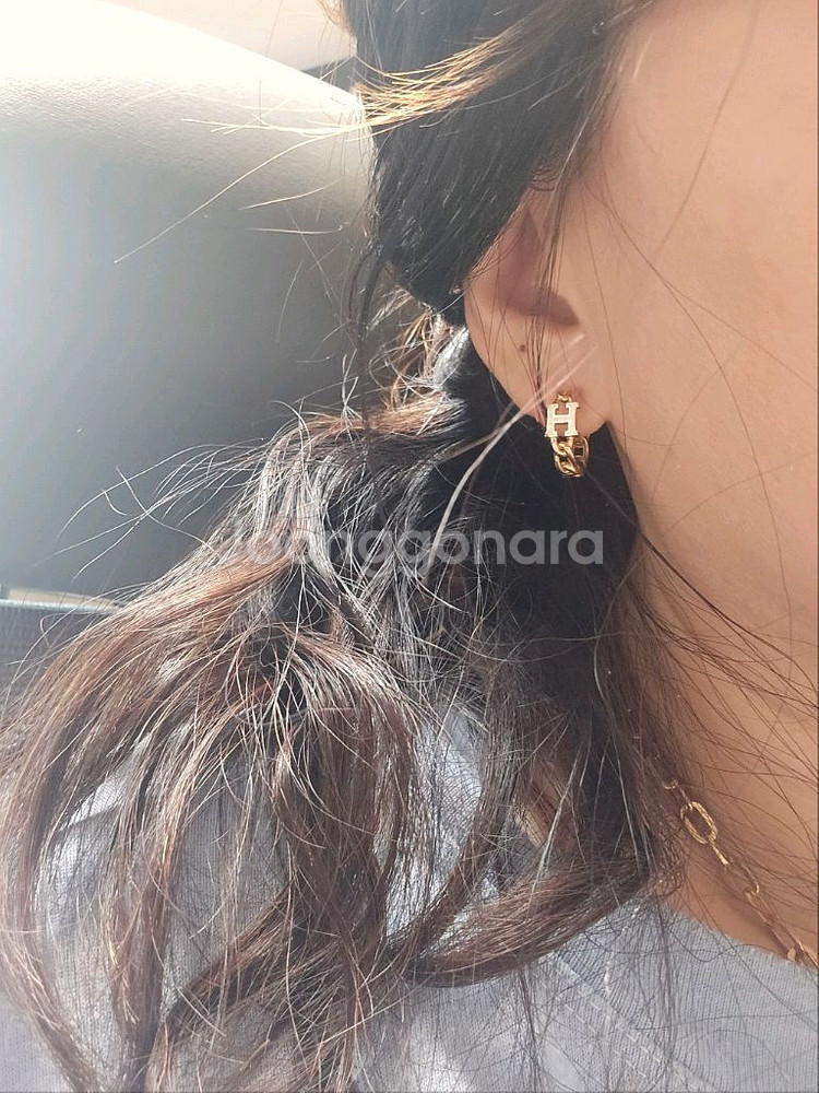 18k핑크골드 귀걸이--7